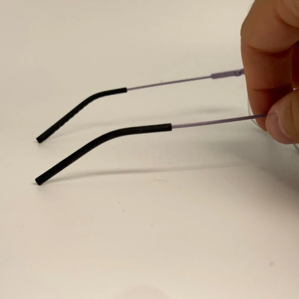 Cole Haan CH5027 001 Black Purple Semi-Rimless Eyeglasses Frames 52-17-135